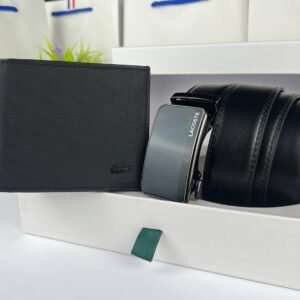 Lacoste wallet and belt
