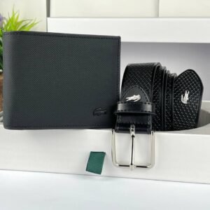 Lacoste wallet and belt